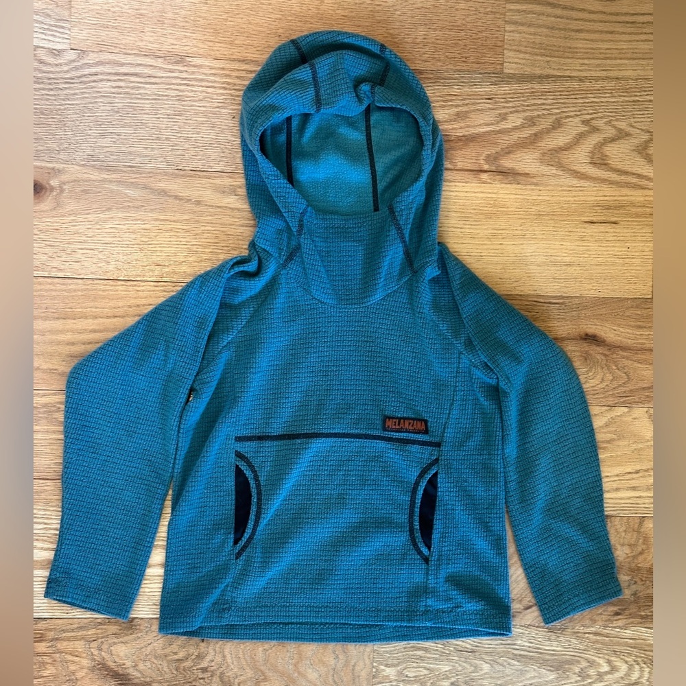 Melanzana kids micro grid hoodie